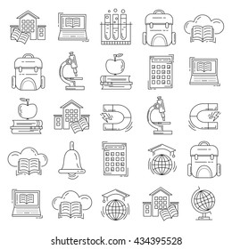 School and education vector icons