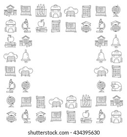 School and education vector icons