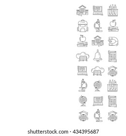 School and education vector icons