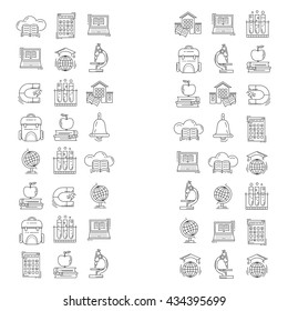 School and education vector icons