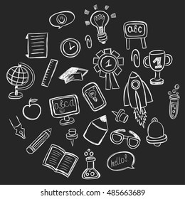 School and education vector icons