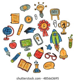School and education vector icons