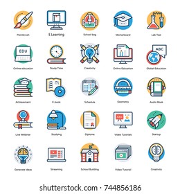
School and Education Vector Icons Pack 
