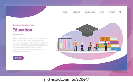 school or education for website template or landing homepage design campaign
