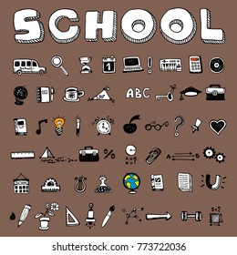 School and educational icons
