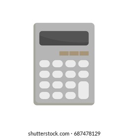 School  electronic calculator, flat icon. Vector