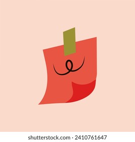 Elemento escolar de conjunto colorido. El papel adhesivo ocupa el centro del escenario, lo que lo hace perfecto para decorar portátiles, asignaciones y proyectos escolares. Ilustración vectorial.