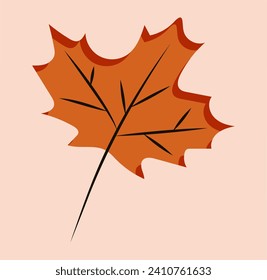 School element of colorful set. This charming flat cartoon illustration combines the nostalgia of autumn leaves with the excitement of the school theme. Vector illustration.