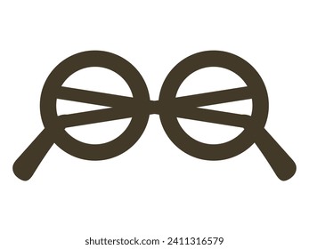 School element of colorful set. In this artwork, a pair of glasses takes center stage, symbolizing need for keen observation and a clear perspective in the world of education. Vector illustration.