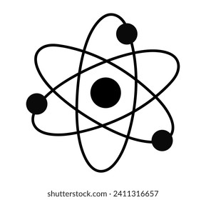 Schulelement mit buntem Set. Dieses Molekül erfasst die Essenz des Chemiekurs und ist somit eine ideale Wahl für Bildmaterial. Vektorgrafik.