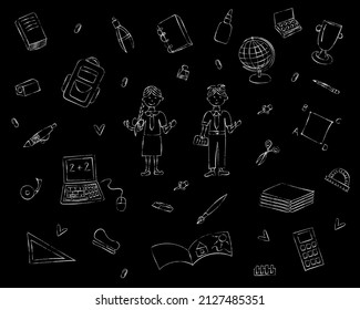School element isolated vector set for layout