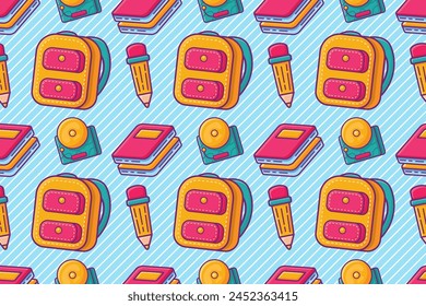 school element theme seamless pattern vector illustration 
