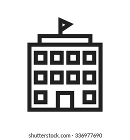 School, elementary, kids icon vector image.Can also be used for building and landmarks . Suitable for mobile apps, web apps and print media.