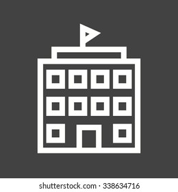 School, elementary, kids icon vector image.Can also be used for building and landmarks . Suitable for mobile apps, web apps and print media.