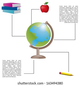 School Elements With Space For Text