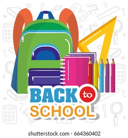 school elements vector illustration and creative tools to learn