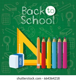 school elements vector illustration and creative tools to learn