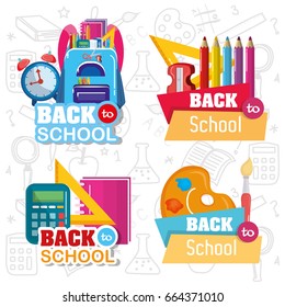 school elements vector illustration and creative tools to learn