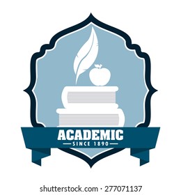 school emblem design, vector illustration eps10 graphic 
