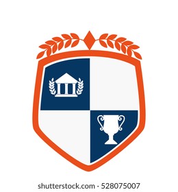school emblem frame icon
