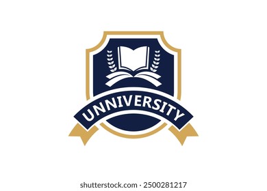 School emblem logo design. Success institute academy logo design