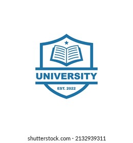 School emblem logo design vector illustration. Education logo. University logo