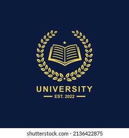 School emblem logo design vector illustration. Education logo. University logo