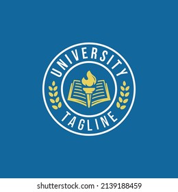 School emblem logo design vector illustration. Education logo. University logo