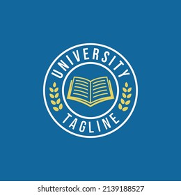 School emblem logo design vector illustration. Education logo. University logo