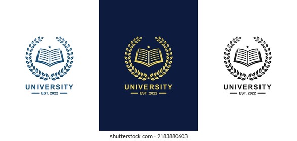 School emblem logo design vector illustration. Education logo. University logo