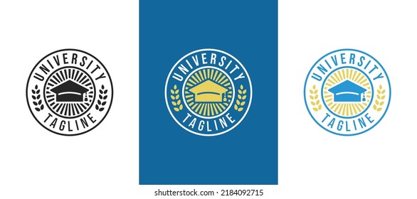 School emblem logo design vector illustration. Education logo. University logo