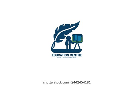 School emblem logo design vector illustration. Education logo.