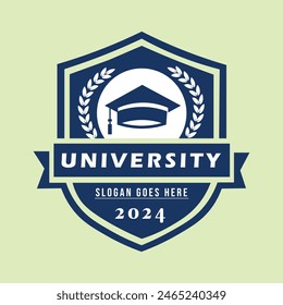 School emblem logo design vector illustration. Education logo. University logo
