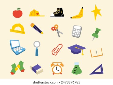 School Equipment Design Element Set