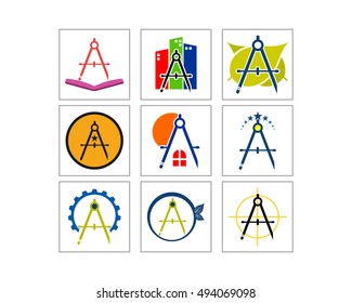 School Equipment image vector icon logo set