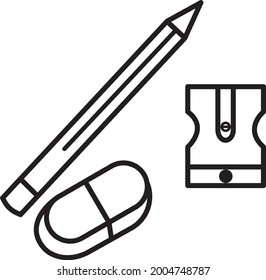 Plantilla de diseño de vectores de línea de equipo escolar e ilustración con trazo editable