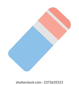School eraser on white background