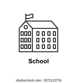 school establishment icon. Element of school icon for mobile concept and web apps. Thin line icon for website design and development, app development. Premium icon on white background