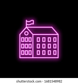 School establishment neon icon. Simple thin line, outline vector of school icons for ui and ux, website or mobile application
