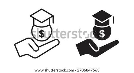 School fees icon symbol for logo, web, app designs.