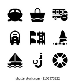 school, field, young and speed icons in Travel vector set. Graphics for web and design