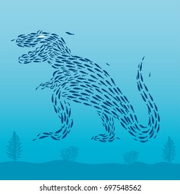 School of fish dinosaur