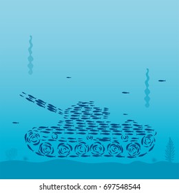 School of fish tank