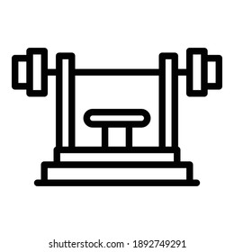 School fitness gym icon. Outline school fitness gym vector icon for web design isolated on white background