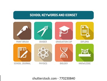 School Flat Icons