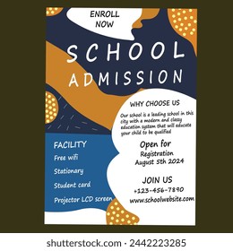 A school flyer card design for kids