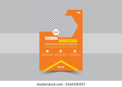 School flyer design template, kid flyer