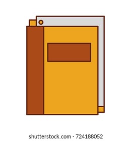 school folder with paper stationery supply education