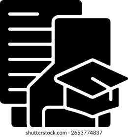 Carpeta de la escuela Semi Solid minimalist Icon