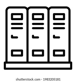School folders icon. Outline School folders vector icon for web design isolated on white background